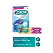Corega Maksimum Tutuş + Konfor Diş Protezi Yapıştırıcı Krem 40 G + Protez Beyazlatıcı Tablet 30'lu
