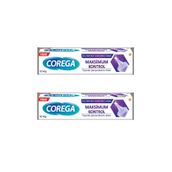 Corega Maximum Kontrol 2x40 gr Diş Protezi Yapıştırıcı Krem
