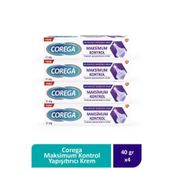 Corega Maximum Kontrol 4x40 gr Diş Protezi Yapıştırıcı Krem