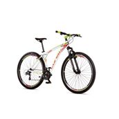 Corelli Dusty 1.1 V Fren Shimano 21 Vites 27.5 Jant Beyaz Yeşil Kırmızı 18 Kadro Dağ Bisikleti