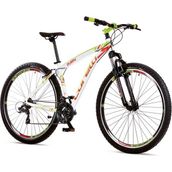 Corelli Dusty 1.1 V Fren Shimano 21 Vites 27.5 Jant Beyaz Yeşil Kırmızı 20 Kadro Dağ Bisikleti