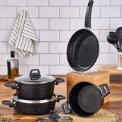 Cornella Cook 7 Parça Siyah Granit Tencere Seti