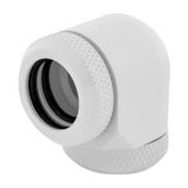 Corsair CX-9052020-WW Glossy White 14 mm XF Hardline 2-pack 90° Angled OD Compression Fitting Hard Tube