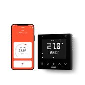 Cosa Akıllı Oda Termostatı v5, Wi-Fi, Yerden Isıtma ve Klima Kontrolü (NTC Sensör Destekli), 230V, LCD Ekran, Siyah