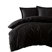 Cotton Box Elegant Siyah Saten Çift Kişilik Nevresim Takımı