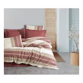 Cotton Box Kenway Bordo Line Çift Kişilik 200x220 cm Nevresim Takımı