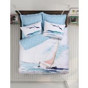 Cotton Box Maritime Sail Mavi Çift Kişilik Nevresim Takımı