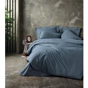 Cotton Box Plain 200x220 cm Antrasit Çift Kişilik Nevresim Takımı