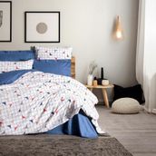 Cotton Box Stew Mavi Minimal Çift Kişilik 200x220 cm Nevresim Takımı