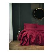 Cotton Box Tek Kisilik Saten Elegante Bordo Nevresim Takimi