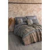 Cotton Box Toprak Timbre Antrasit Çift Kişilik Nevresim Takımı