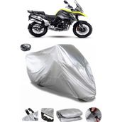 Coverplus QJ SRT 550 X Gri Arka Çanta Uyumlu Su Geçirmez Motosiklet Brandası
