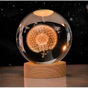 Coverzone Cam Küre Işıklı Göz Yormayan Rain Yağmur ve Bulut Motifli Masaüstü Aydınlatma Gece Lambası Dekoratif Çocuk Odası Salon Yatak Odası Lamba 6cm x 6cm (Rain) (Karahindiba)