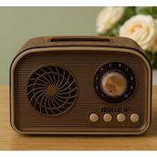CoverZone CZ101BT Mini Boy Retro Radyo Kahverengi Bluetooth Hoparlör