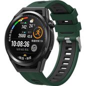 CoverZone Galaxy Watch Active 2 44 mm Grealish Silikon Delikli Yeşil Siyah Kordon