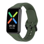 CoverZone OPPO Watch Free Tokalı Delikli Spor Haki Kayış Kordon