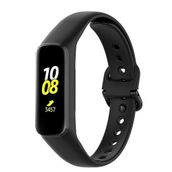 CoverZone Samsung Galaxy Fit 2 CordFit Uyumlu Esnek Silikon Siyah Kayış Kordon