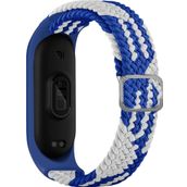 CoverZone Xiaomi Mi 7 Band Mixed Hasır Örmeli Mavi Beyaz Kayış Kordon
