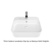 Creavit LP040 LOOP Beyaz 45 cm Masa Üstü İnce Lavabo