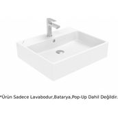Creavit NX260 Next Beyaz 60 cm Kare Tezgah Üstü Lavabo