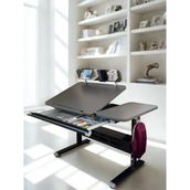 Creo Mobili Ofis Kullanımına Uygun Sade ve Dinamik Çalışma Masası - 130x70 Cm, Antrasit/Gri - Vega Standart - 130 x 70 x 75 cm