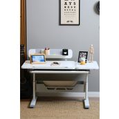 Creo Mobili Yükseklik Ve Eğim Ayarlı, Vega Standart Bilgisayar, Ofis Ve Çalışma Masası Beyaz/Gri