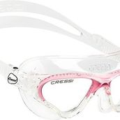 Cressi Cobra Hypoalerjik Silikon Çizilmez UV Filitreli Buğu Yapmaz Cam Şeffaf Pembe Yüzücü Gözlüğü