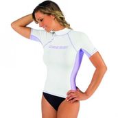 Cressi No: 4 Rash Guard Lady Lilac White Kisa Kollu T-Shirt