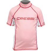 Cressi Rash Guard No:3 Pembe Beyaz Kız Çocuk Kısa Kollu T-Shirt