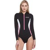 Cressi Termico Long Sleeve Lady Mayo 2 mm - 2 mm Tek Parça Mayo Uzun Kollu Kadın Yüksek Streç Neopren, Siyah/Pembe/Beyaz