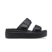 Crocs 207431-001 Black Brooklyn Buckle Low Wedge Kadın Terlik