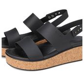 Crocs Brooklyn Siyah Mantar Kadın Sandalet