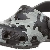 Crocs Classic Camo Clog T Unisex Çocuk Terlik Black/Grey 22-23