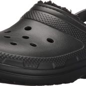 Crocs Unisex Classic Lined Clog Sandalet, Black/Black, 39-40