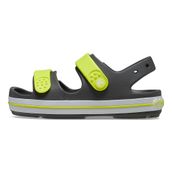 Crocs Unisex Çocuk Crocband Cruiser Sandal K/T Slate Grey/Acidity Terlik, Slate Grey/Acidity, 32/33 EU