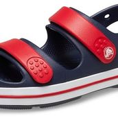 Crocs Unisex Çocuk Crocband Cruiser Sandalet K, Lacivert Varsity Kırmızı, 1 UK Child