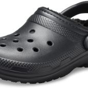 Crocs Unisex Yetişkin Classic Lined Clog Sandalet Black/Black 37-38 EU