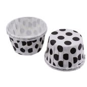 Cupcake Kalıbı Minik Boy 38*30 Mm - 100 Adet Puantiyeli Beyaz