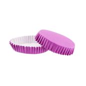 Cupcake Kalıbı Pet Kapsül Oval Model Düz Renk - 100 Adet F11 Mor