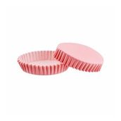 Cupcake Kalıbı Pet Kapsül Oval Model Düz Renk - 100 Adet F11 Pembe
