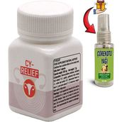 Cy-Relief Amerikan Kızılcığı Ebegümeci Adaçayı C Vitamini Esktarlarıyla Erkeğe Özel Destekleme + Çörek Otu Masaj Yağı - 1 Adet