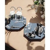Cyzhome Affinity Sekizgen Gümüş Söz Nişan Tepsisi Ve Damat Kahve Fincan Tepsisi Çok Renkli