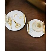 Cyzhome Commitment Gold Polyester Nişan Tepsisi Kırmızı