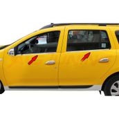 Dacia Logan MCV 2013 Üzeri Paslanmaz Çelik 4 Parça Krom Cam Çıtası