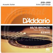 D'addario EZ900 Extra Light 010 Akustik Tel Set