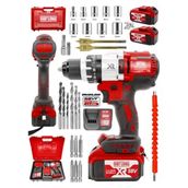Daflong Brushless 58 V 5 Ah Çelik Şanzıman 10 Pilli Çift Akülü Darbeli Sarı Şarjlı Matkap