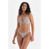 Dagi Bej Kadın Brazilian Alt Örme Bikini