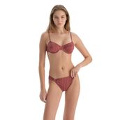 Dagi Kadın Balenli Bikini Üst, Örme, Kahverengi, 36