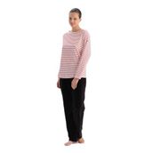 Dagi Kadın Kadın Bisiklet Yaka Pijama Üstü, Pamuklu, Örme, Kırmızı, S