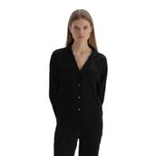 Dagi Kadın Pijama Üst, Dokuma, Siyah, 46